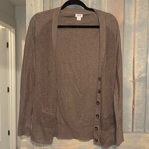 Mossimo brown cardigan size large button up